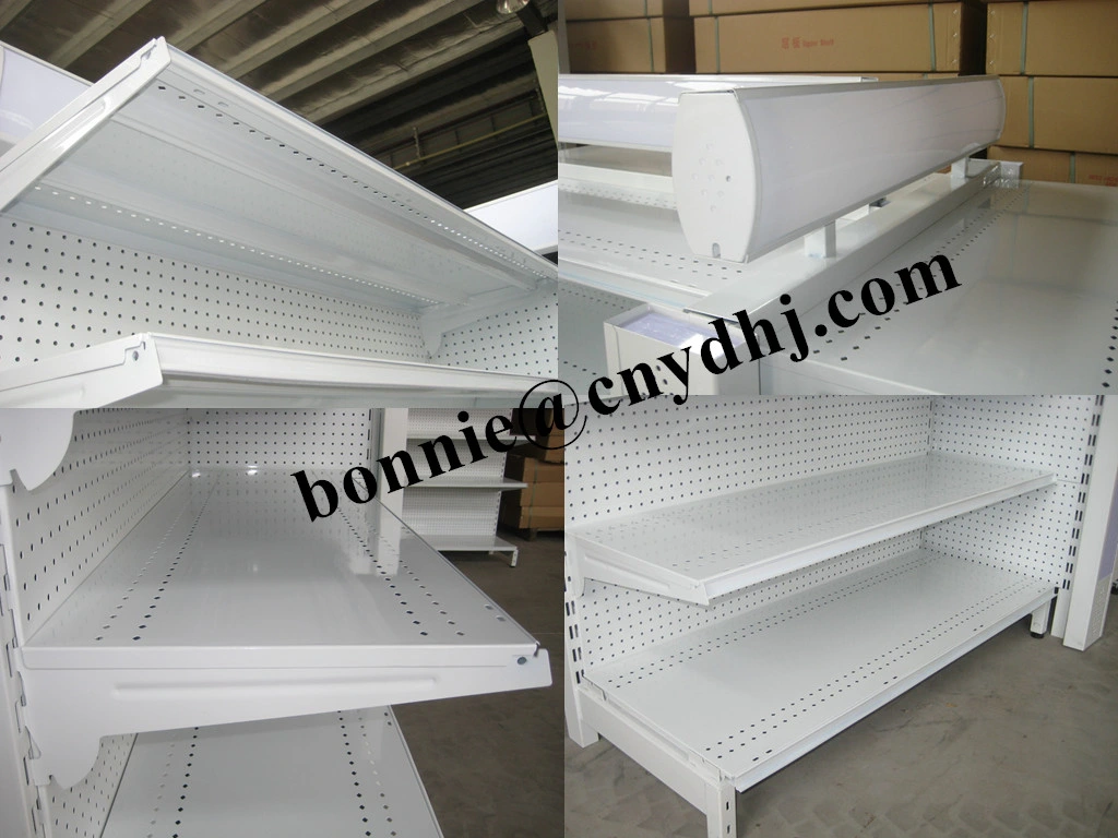 High Quality Display Gondola Shelves with Light Box for Cosmetics