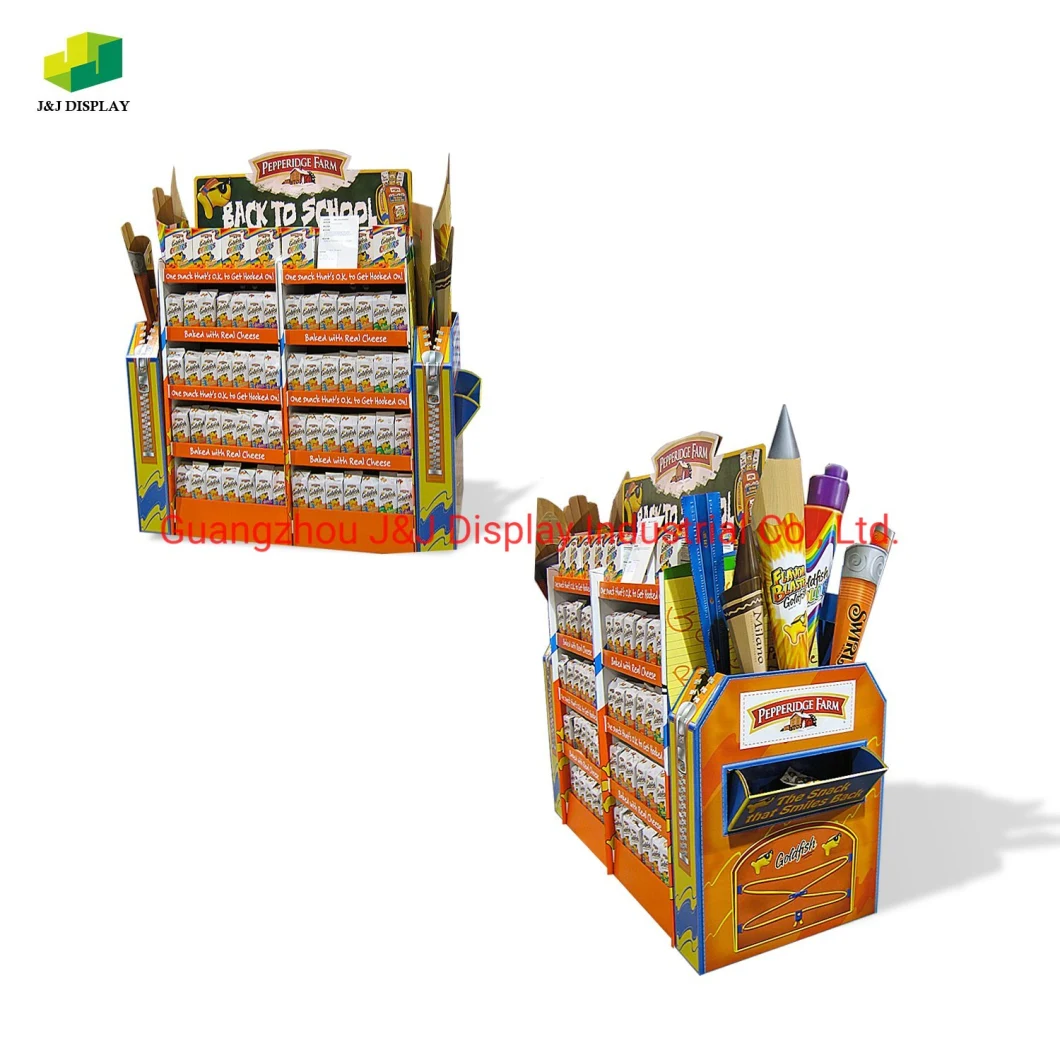 Cosmetic Paper Pop POS Cardboard Floor Display Stand Fsdu for Supermarkets Display Shelf