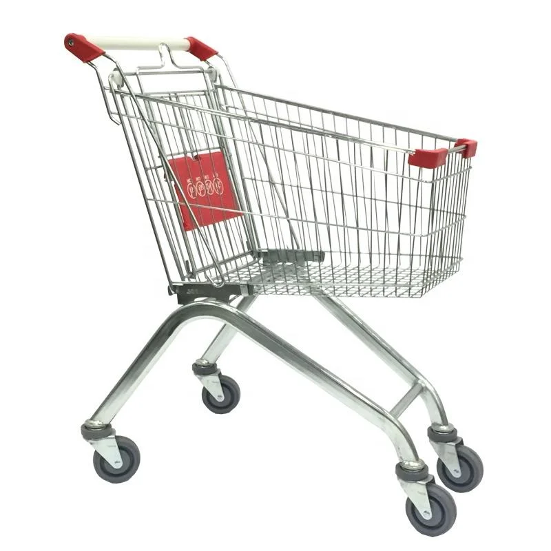 60-240L Retail Supermarket Metal Shopping Cart Trolley with Seat