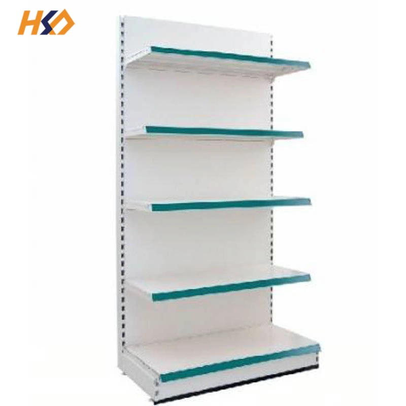 Sell Well Overseas Media Display Shelf with Back Net Gondola Cosmetic Store