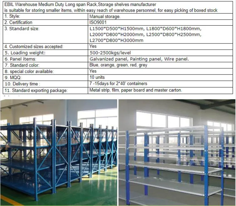 Powder Coating Light Medium Heavy Duty Storage China Product Q235 Steel Adjustable Warehouse Racking